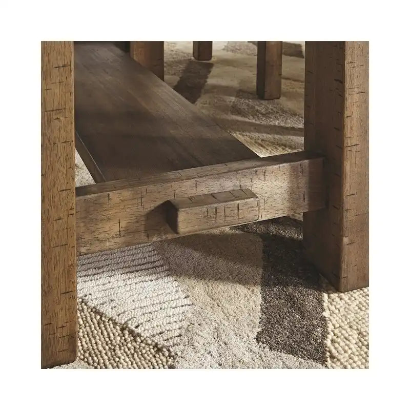 Moriville Counter Height Extension Table - Grayish Brown - 36 W x 86 D x 36 H