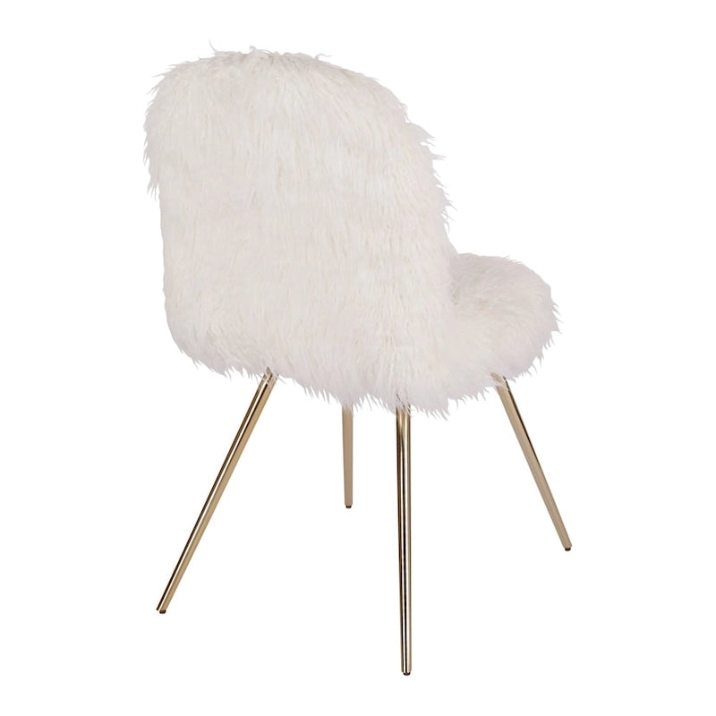 Silver Orchid Conklin White Faux Fabric Accent Chair