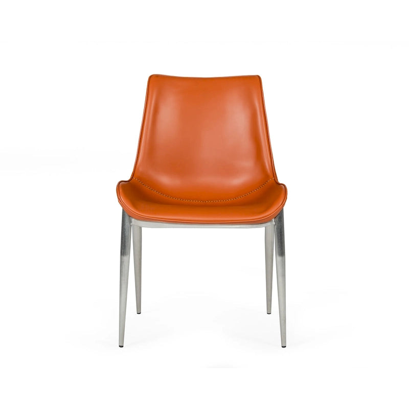 Modrest Holt Modern Cognac Eco-Leather Dining Chair (Set of 2)