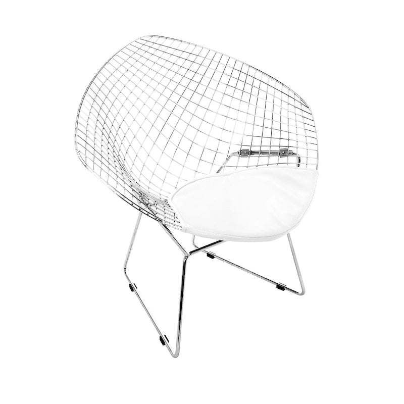 Bertoia (reproduction) Diamond Chair in Black - 33 H (SH 17.5) x 33 W x 26 D