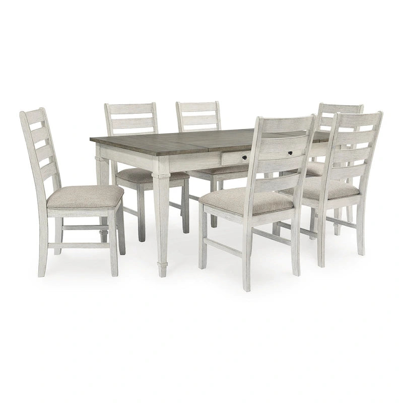 Signature Design by Ashley Skempton White / Light Brown 7-Piece Dining Package