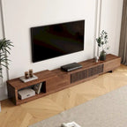 Modern Retractable & Extendable TV Stand with 4 Drawers, Up to 103 Inches - 78.54D x 15.74W x 13.78H