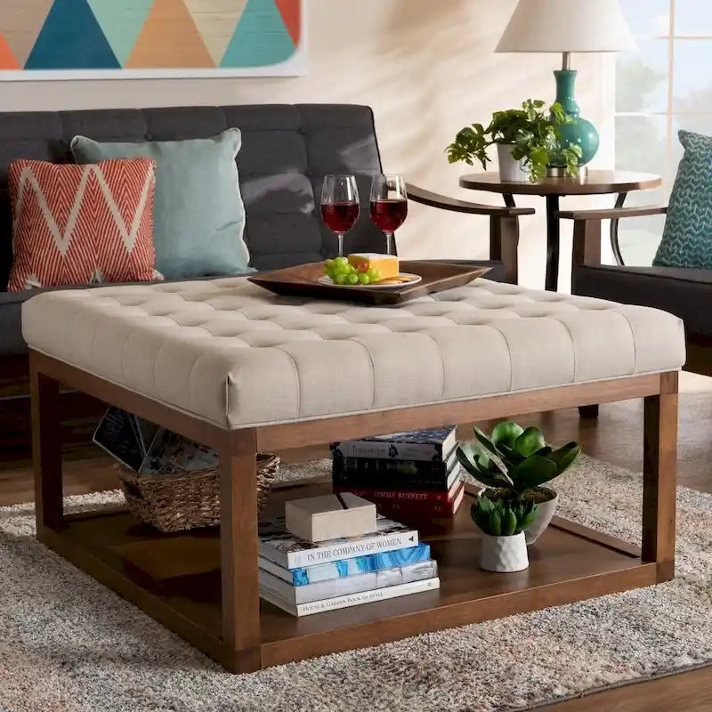 Carson Carrington Jularp Upholstered Cocktail Ottoman