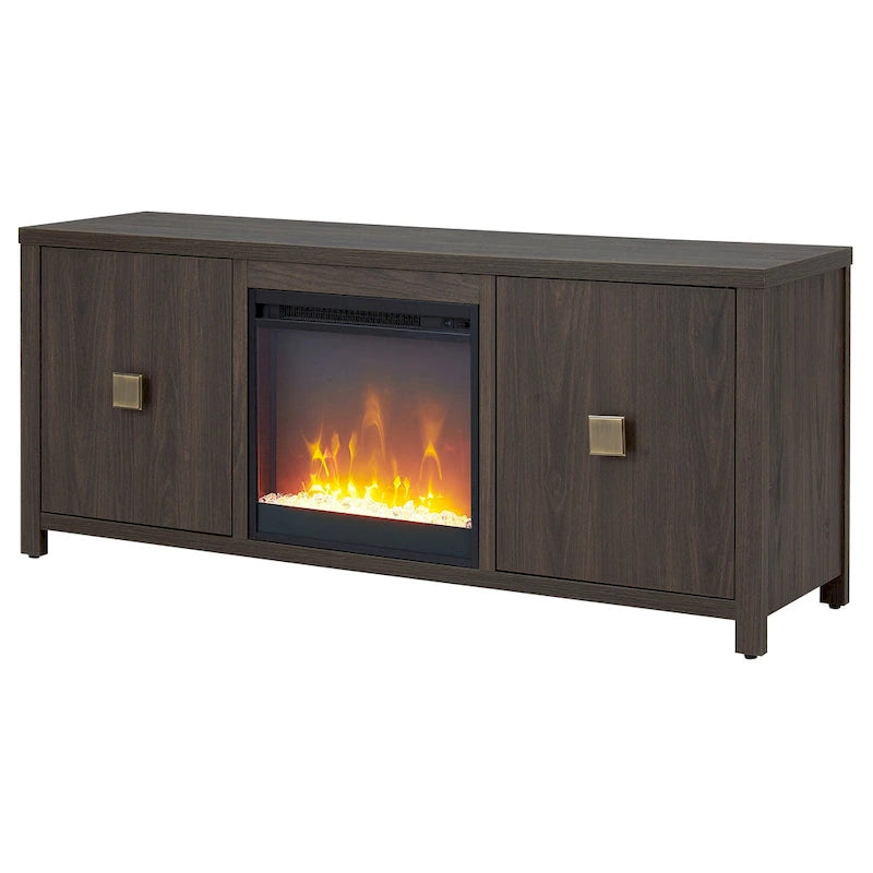 Juniper 58 TV Stand with Crystal Fireplace Insert