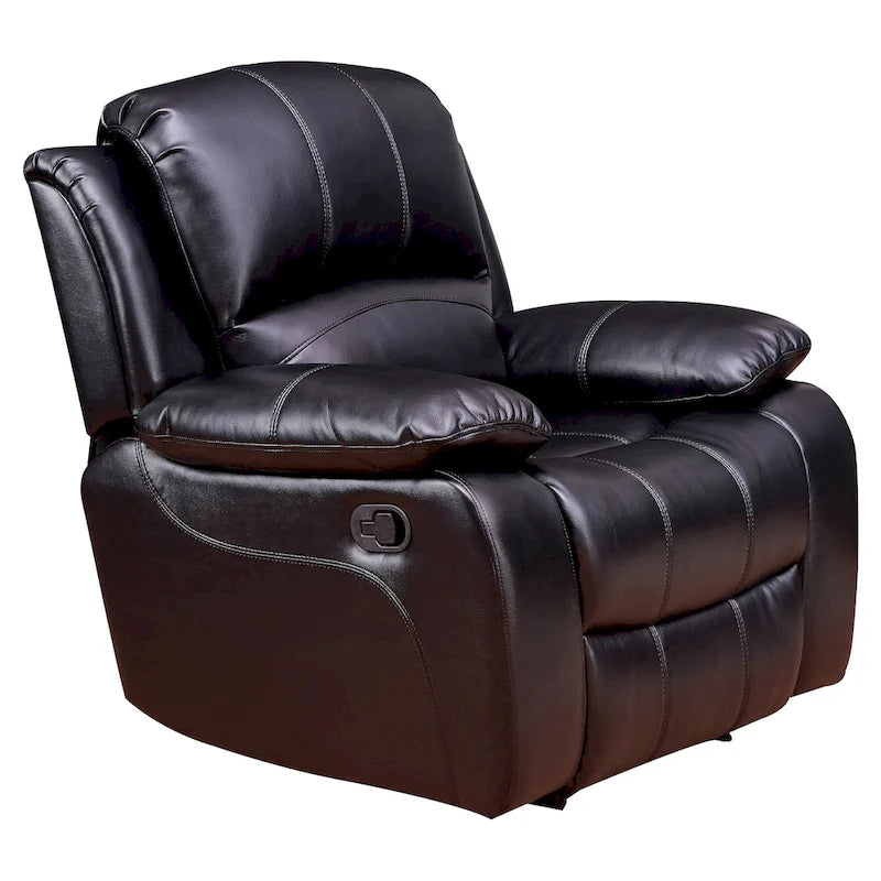 Vanity Art Bonded Leather Glider Recliner Club Chair for Living Room