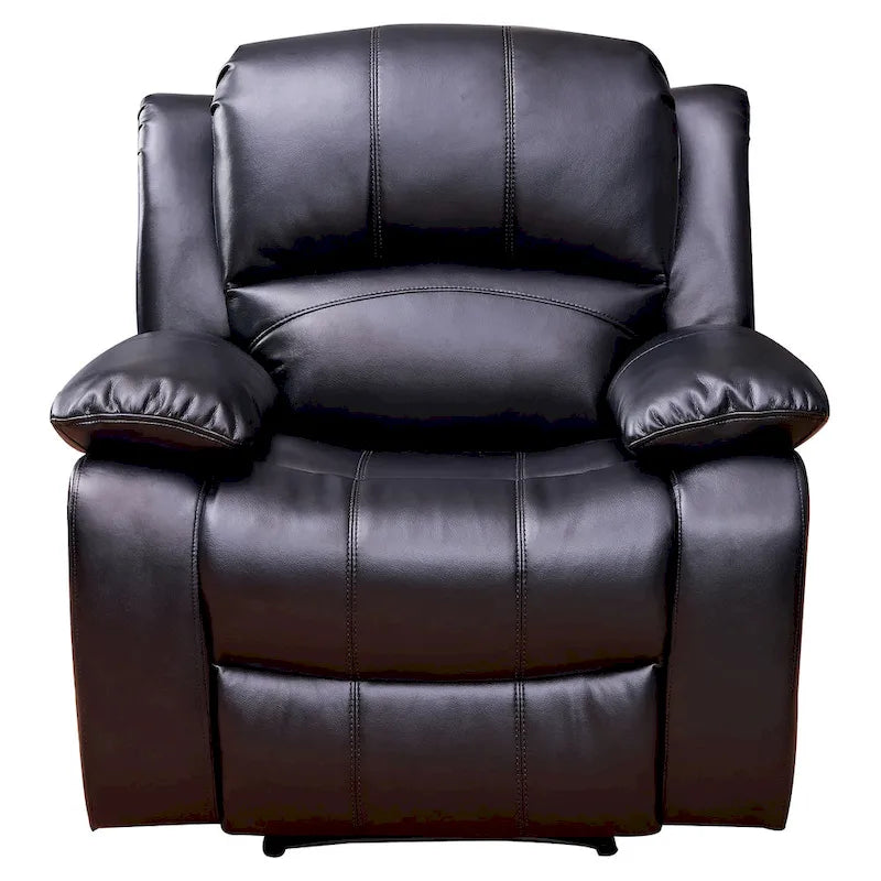Vanity Art Bonded Leather Glider Recliner Club Chair for Living Room