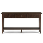 WYNDENHALL Normandy SOLID WOOD 60 inch Wide Transitional Wide Console Sofa Table - 60 x 16 x 30