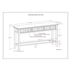 WYNDENHALL Normandy SOLID WOOD 60 inch Wide Transitional Wide Console Sofa Table - 60 x 16 x 30