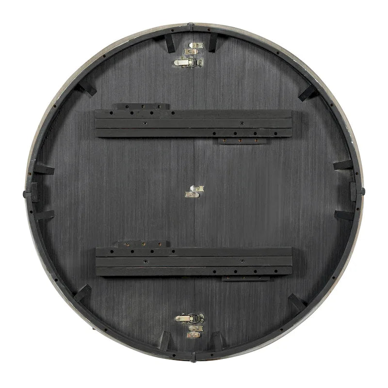 5-Piece Dining Set Extendable Round Table and 4 Upholstered Chairs Farmhouse Dining Set