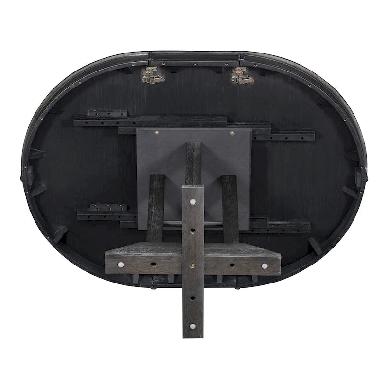 5-Piece Dining Set Extendable Round Table and 4 Upholstered Chairs Farmhouse Dining Set