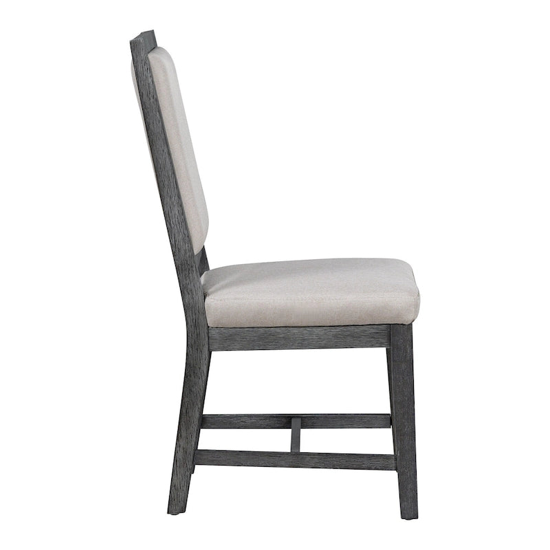 5-Piece Dining Set Extendable Round Table and 4 Upholstered Chairs Farmhouse Dining Set