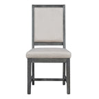 5-Piece Dining Set Extendable Round Table and 4 Upholstered Chairs Farmhouse Dining Set