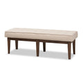 Mid-Century Fabric Button-Tufted Bench by Baxton Studio
