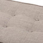 Mid-Century Fabric Button-Tufted Bench by Baxton Studio