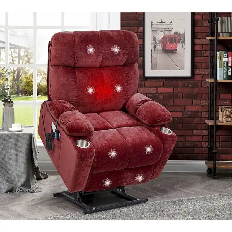 Motor Power Lift Recliner Chair for Elderly with Heat Massage
