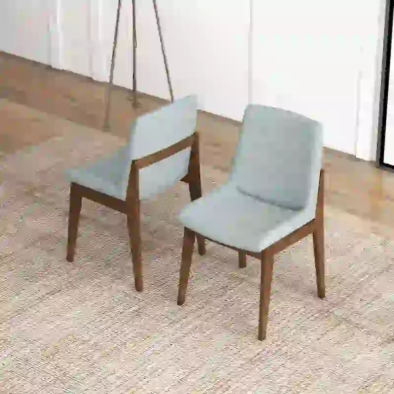 Odessa Mid Century Polyester Blend Dining Chair (Set of 2)