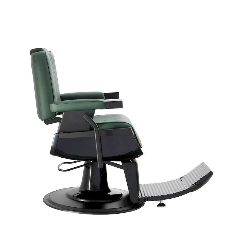 SHERMAN Heavy Duty Barber Chair Reclining Barbershop Styling Chair, Green