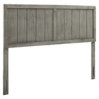 Widman Country Style Queen Size Grey Wooden Headboard