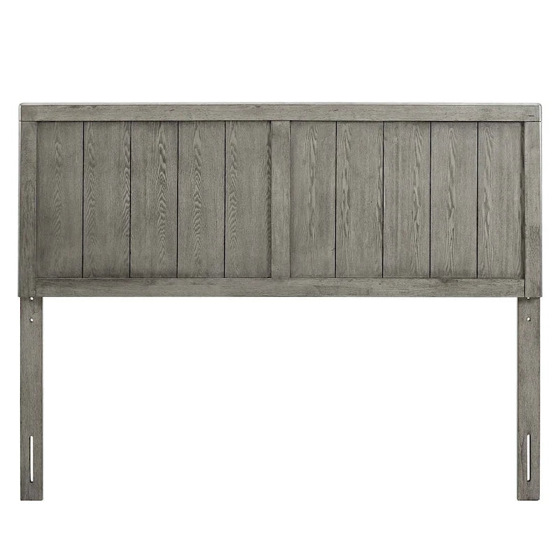 Widman Country Style Queen Size Grey Wooden Headboard