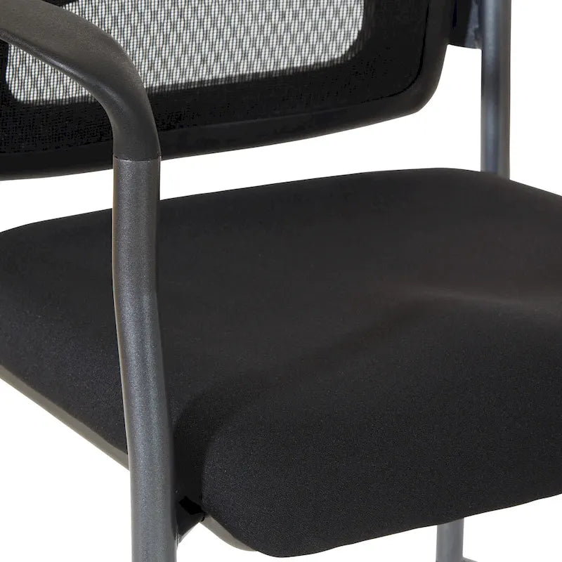 Visitors Chair with Breathable Back with Built-in Lumbar Support