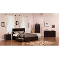 Madison King Platform Bed with Footboard and 2 Drawers in Espresso