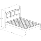 100% Solid Wood Platform Raised Panel Turned Post Kyle Queen Bed by Palace Imports