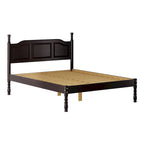 100% Solid Wood Platform Raised Panel Turned Post Kyle Queen Bed by Palace Imports