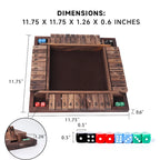 GSE 4-Player 10 Number Wooden Shut The Box Dice Game Set for Family Game Night, Dice Table Games, Bar Games