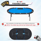 AVAWING 9 Players Game Poker Table Casino Leisure
