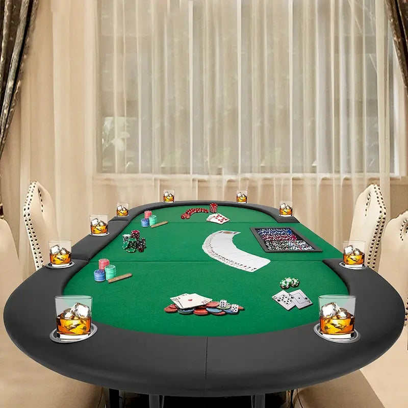 AVAWING 9 Players Game Poker Table Casino Leisure