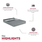 InstaBox No Assembly 9 in. Metal Boxspring Folding Mattress Foundation