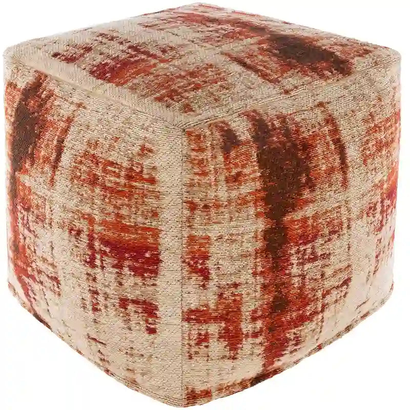 Livabliss Elina Modern Abstract 18-inch Cube Pouf