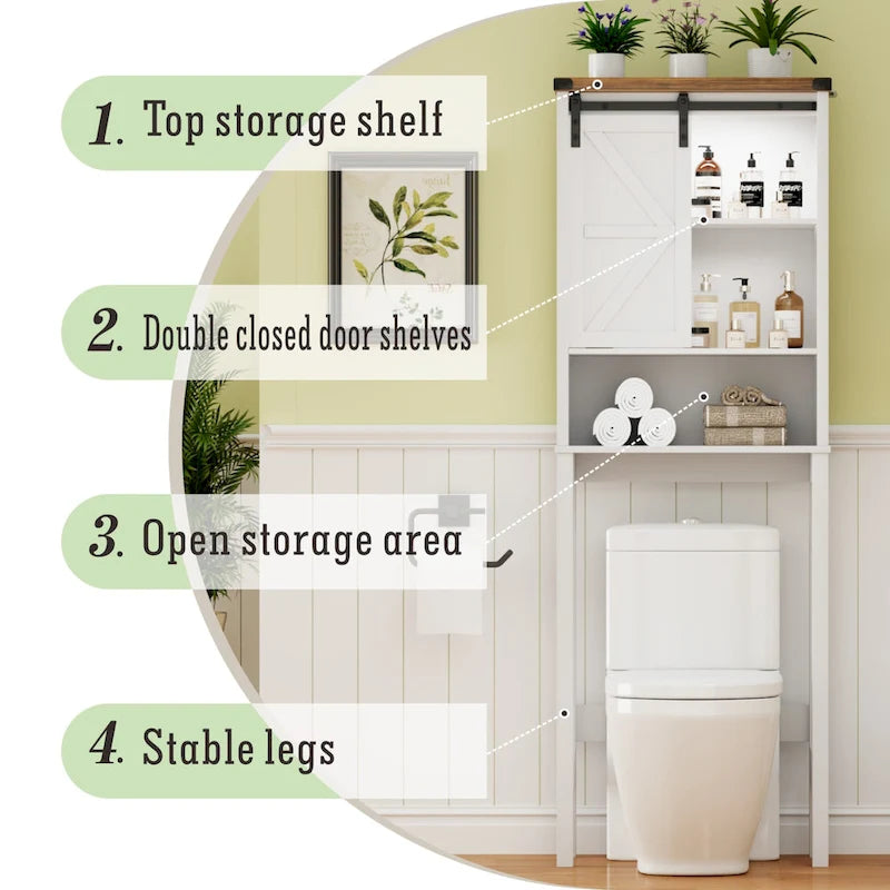 Freestanding Over The Toilet Storage - N/A