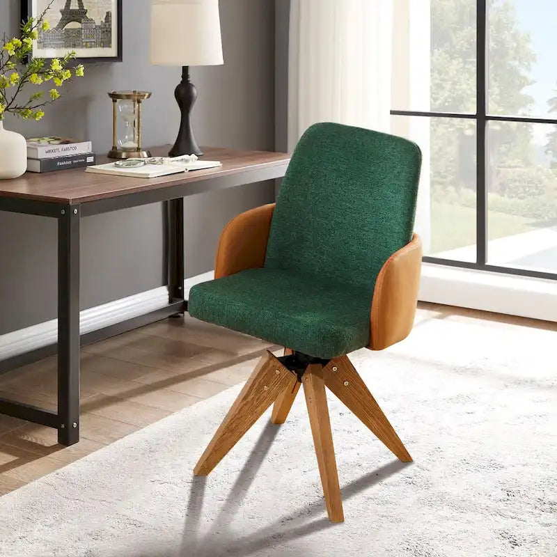 Art Leon Mid-century Modern Upholstered Home Office Desk Chair