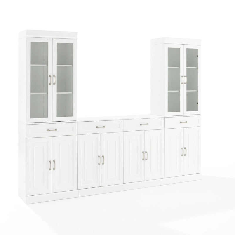 Crosley Stanton 3Pc Sideboard And Glass Door Pantry Set - 14.5x95x78