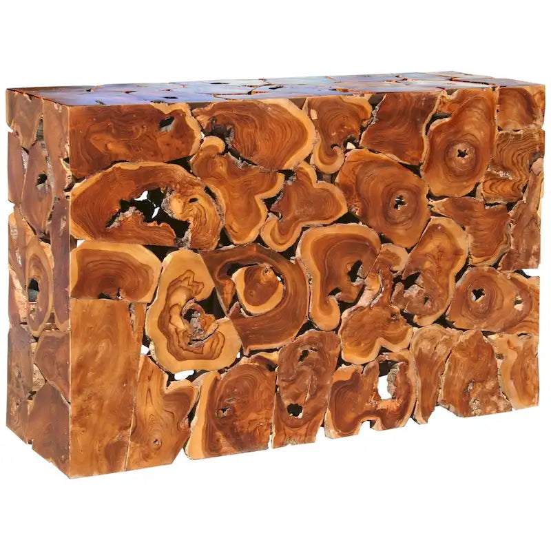 Chic Teak Rustic Teak Wood Akar Console Table