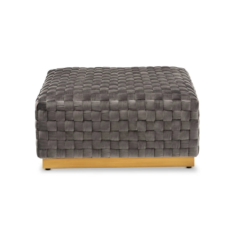 Noah Luxe and Glam Square Cocktail Ottoman