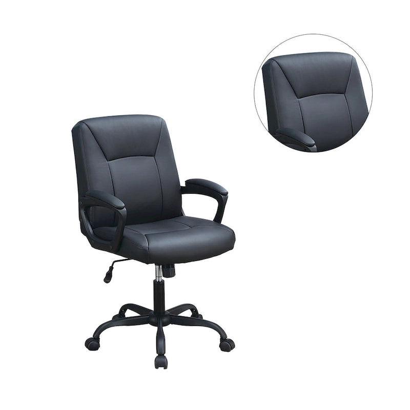 Adjustable Height Office Chair with Padded Armrests