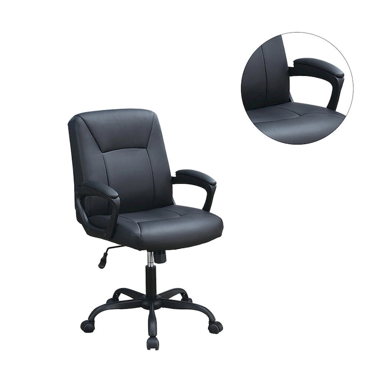 Adjustable Height Office Chair with Padded Armrests