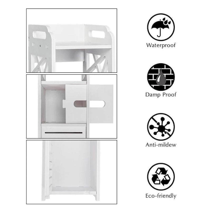 Waterproof Bathroom Storage Rack with Drawer