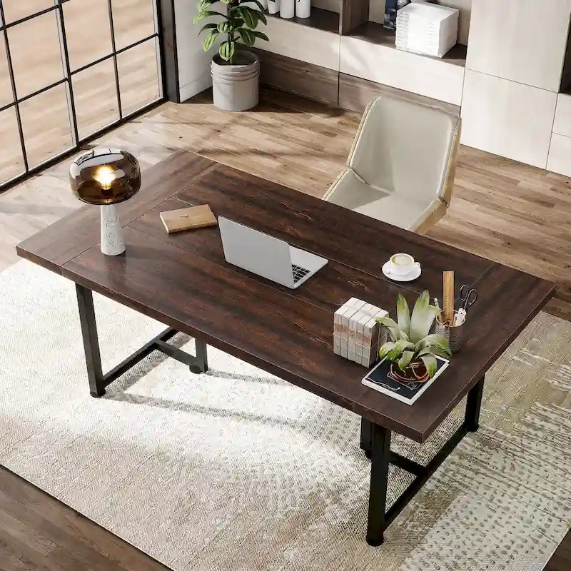 70.8 Executive Computer Desk for Home Office