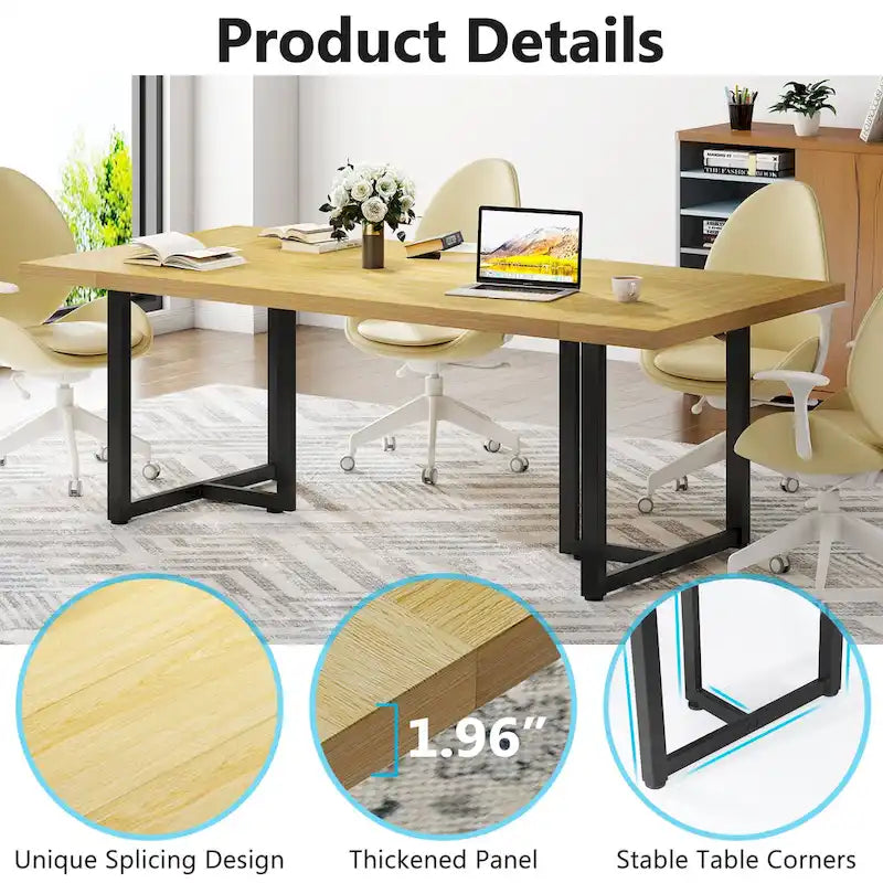 70.8 Executive Computer Desk for Home Office