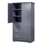 Tall and Wide Storage Cabinet with Doors for Bathroom/Office