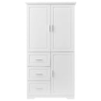 Tall and Wide Storage Cabinet with Doors for Bathroom/Office
