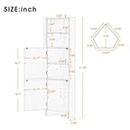 Merax Freestanding Tall Bathroom Corner Cabinet with Adjustable Shelves