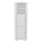 Merax Freestanding Tall Bathroom Corner Cabinet with Adjustable Shelves