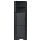 Merax Freestanding Tall Bathroom Corner Cabinet with Adjustable Shelves