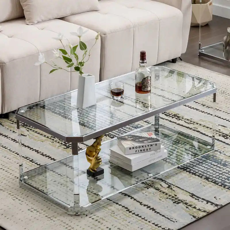 Glass Coffee Tables 44in