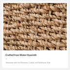 Bab Boho Farmhouse Ratten Storage Bench with Hollow-Carved Designs by HULALA HOME