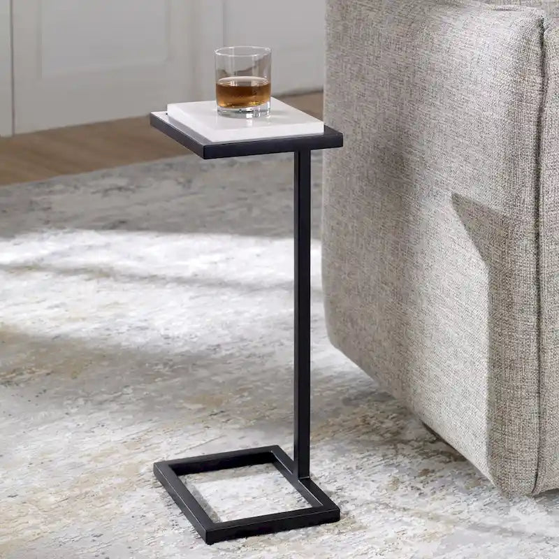 White Martini End Table - 8D x 10W x 23H